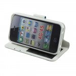 Wholesale iPhone 4S 4 Slim Flip Design Wallet Case (Strips)